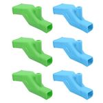 6pcs Silicone Faucet Extender, Faucet Connector Kitchen Water Tap Extension,Tooth Brushing Gargle Hand Washing Extender Bathroom Kitchen Sink Faucet Silicone Extender Accessories(3 Blue+3 Green)