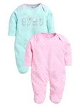 BabyGo Baby Romper 100% Cotton Rompers for New Born Baby|Night Suits for Baby Boys & Girls| PINK| 0-3M| 3-6M| 6-9M| Pack of 2