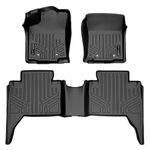 MAXLINER Custom Fit Floor Mats 2 Row Liner Set Black for 2018, 2019, 2020 Toyota Tacoma Double Cab