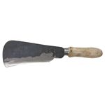 VIZORA Traditional Multipurpose Heavy Size Iron Made Kitchen Knife - 8 Inch Blade | Round Wood Handle | Specially Designed for Cutting Vegetables, Meat, Fish, Mutton | Vettukathi