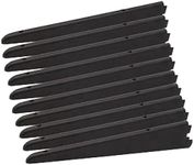 EAI Twin Slot Wall Mounted Shelving Bracket - Pack of 10, Black, 270mm | Strong, Heavy Duty Steel Shelf Bracket | for Shed, Garage, Indoor Storage | Easy to Install Rack