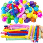 36 Pack Prefilled Easter Eggs Stretchy Strings Sensory Fidget Toys Pack,Autism Toys Great for Kids Girls Boys Party Favors Easter Basket Stuffers (Easter)