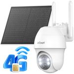 ieGeek 3G/4G LTE Cellular Solar Security Camera Outdoor Wireless with SIM Card, No WiFi 2K Battery CCTV Camera Systems,Unlimited Data Plan,Color Night Vision,Motion Detection,Two-way Audio,Siren Light