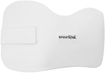 SPORTAXIS Batting Chest Guard - Superior Protection with Innovative Low Density Foam Closure - Cricket Safety Gear in Eye-Catching White Design – Best Suited for Most Levels