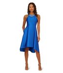 Adrianna Papell Women's Mikado Fit&Flare Party Dress Special Occasion, Ultra Blue, 20