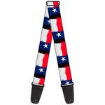 Buckle-Down GS-W32098 "Texas Flag Painting" Guitar Strap