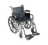 Drive Medical Silver Sport 2 Wheelchair With Detachable Desk Arms and Footrests, 1 Each 1 count