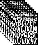 720 Pieces 8 Sheets Vinyl Sticky Letters,Vinyl Letters Stickers,2inch&1inch Self Adhesive Letters Sticks,Vinyl White Waterproof Lettering for Notebook,Signs,Door,Cars