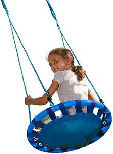 HearthSong 24-Inch ColorBurst Round Tree Swing with Mesh Mat and Foam-Padded Metal Frame, Holds up to 250 lbs.