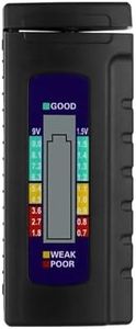 Battery Tester Checker, Universal Digital Battery Capacity Tester Measuring Tool 9V LCD Display Battery Analyzer for All Batteries