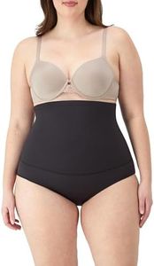 Maidenform Women's Fat Free Dressing High Waisted Brief Control Knickers, Black, Size 18 (Size:XX-Large)