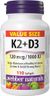 Webber Naturals Vitamin K2 with D3, 110 Softgels, MK-7 Formula, Helps Support Bones, Teeth, and Immune Function