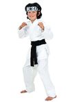 Child Daniel San Costume | Officially Licensed Outfit for Halloween, Cosplay - Shirt, Pants, Belt, Headband Large