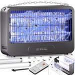 Zyphoria Fly Zapper Electric Indoor Fly Killer Built-in Double-Voltage Grid,Bug Zapper 3500V Insect Killer with Remote,fly Traps 20W Mosquito Killer Lamp with Timer,f ly Catcher for Room,2 Spare Lamps