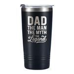 Dad Gifts Travel Coffee Mug Tumbler 590ml/20oz, Father Birthday Gifts from Daughter/Son for Daddy on Father's Day, Christmas, Stainless Steel Insulated - The Man The Myth The Legend