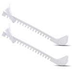 Ice Skate Guards Ice Skate Covers Ice Skate Blade Covers Figure Skate Guards with Adjustable Buckle Skate Accessories (1 Pair) (White)