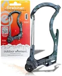 OUTDOOR ELEMENT Firebiner 6-in-1 Fire-Starting Carabiner EDC Emergency Multitool -Keychain,Utility Blade,Bottle Opener,& More