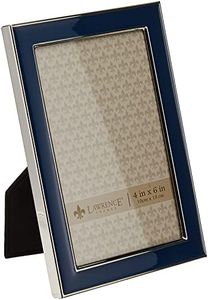 Lawrence Frames Metal and Enamel Picture Frame, Blue, 4x6