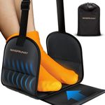 NIHSPRUHAY Portable Airplane Footrest for Airplane Travel - Comfortable Foot Hammock w/Memory Foam & Hardboard for No Feet Clashing - Ideal for Pain and Swelling Relief