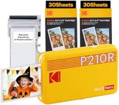 KODAK Mini 2 Retro 4PASS Imprimante Photo Mobile, 5,3 x 8,6 cm, 68 Feuilles, Jaune