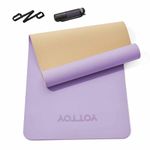 YOTTOY Yoga Mat,Extra Thick Yoga Mat (1/2inch),Professional TPE Exercise Mat,Non-Slip Workout Mat for Yoga, Pilates, Fitness, Barefoot Workouts, Home Gym Studio with Strap (Purple)