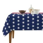 Defresit 4th of July USA Patriotic Tablecloth for Independence Day Decorations - American Flag Patriotic Party Tablecloth Plastic Cover BBQS - Veterans Day Decor (137 x 274cm)