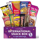 Eastanbul International Snack Box, Premium 12 Full-Size Foreign Snack Box, Exotic Turkish Snacks From Around The World International Snacks, Sweet, Savory, Chewy, Crunchy Snack Box