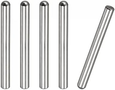uxcell 8x80mm Dowel Pins, 5pcs 304 Stainless Steel Round Head Flat Chamfered End Dowel Pin Bunk Bed Pins Shelf Pegs Support Shelves Fasten Elements