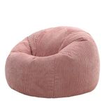 icon Kingston Large Bean Bag, Jumbo Cord Bean Bag, Dawn Pink, Bean Bag chair for Adults with Filling Included, Comfortable Lounging Chair for All Ages