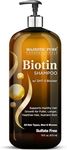 Majestic Pure Biotin Shampoo for Hair Growth - Volumizing Shampoo for Hair Loss - with DHT-3 Blocker - Hydrating & Nourishing - Sulfate Free, for Men & Women - Thin Hair Shampoo - 16 fl oz