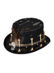 Bristol Novelty BH699 Voodoo Top Hat, Men, Women, Black, Standard Size