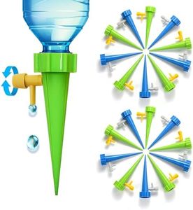20 Pack Self Watering Spikes for Plant, Automatic Plant Waterer for Garden Planter Indoor & Outdoor Adjustable Drip Irrigation Vacation Watering dripper