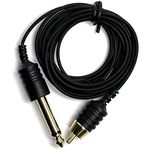 ELEMENT TATTOO SUPPLY - Tattoo RCA Cord for Tattoo Machines - Lightweight Style - Color Black - 6 Feet Long - Ultra Thin