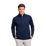 Russell Athletic Men's Lightweight Performance 1/4 Zip, Navy, XXL