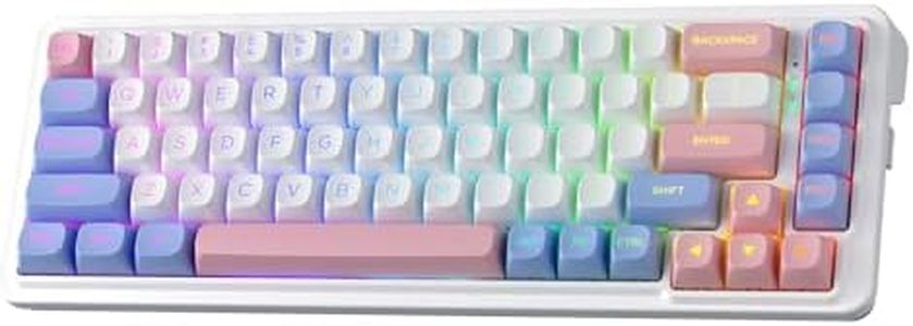 Redragon K709 PRO 65% Wireless Gasket RGB Gaming Keyboard, 68 Keys Hot-Swap Compact Mechanical Keyboard w/Free-Mod Socket, 5-Layer Noise Dampening & Round PBT Keycaps, Quiet Custom Linear Switch