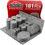 Furniture Felt Pads X-PROTECTOR 181 pcs – Floor Protectors Felt Pads – Premium Felt Furniture Pads – Floor Protector Pads for Furniture Feet. Protect Your Wood Floors!