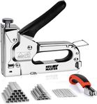 NEU MASTER Staple Gun, 3 in 1 Heavy Duty Staple Gun with Stapler Remover and 2000Pcs Staples/Nails, Manual Staple Gun for Upholstery, Fixing Material, Decoration, Carpentry, Furniture