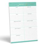 Sweetzer & Orange Grocery List Planner - Cute, Lined Tear-Away Notepad for Food, Meal & Shopping - With Double Magnet Backing for Home Fridge Mounting - 52 Premium Sheets - 7" x 10"