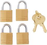 Master Lock Padlock, Solid Brass Lo