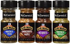 McCormick GRILL MATES 4 Pack Smokehouse Maple - Montreal Steak - Roasted Garlic & HERB - Mesquite SEASONINGS Gift Pack