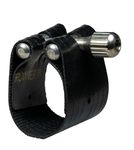 Rovner 1E Dark Ligature with Cap for Bb German String/Eb Clarinet, Nickel Fittings