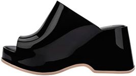 Melissa Patty Platforms for Women, Black/Beige, 8