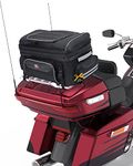 KEMIMOTO Motorcycle Travel Luggage, Tour-Pack Rack Bag Collapsible Trunk Bag with Bar Straps Tail Duffle Bag Compatible with Road King Street Glide Road Glide, Black