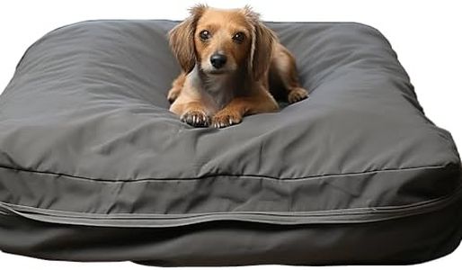 SELUGOVE Dog Bed Covers 36L × 27W × 3H Inch Washable Grey Thickened Waterproof Oxford Fabric with Handles and Zipper Reusable Dog Bed Liner for Medium 50-55 Lbs Dog