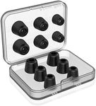 Super Soft Comfortable Foam Earphone Tips Replacement Earbud Tips Premium Memory Foam Earbuds Sound Blocking Noise Cancelling Earbud Tips for 5mm-7mm Earphone Nozzles (Black, 6 Pairs, S/M/L)