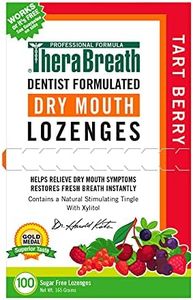 TheraBreath Dry Mouth Lozenges with ZINC, Tart Berry Flavor, 100 Lozenges