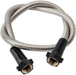 Yanwoo 304 Stainless Steel 5ft Garden Hose with Female to Female Brass Connector, 18mm Outer Diameter Flexible & Lightweight Heavy Duty Short Water Hose for Outdoor (5 Feet)