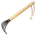 Garden Rake Claw Landscape Dethatcher Thatching Rake for Digging Clam Shell Defoliation Weed Remover Tool Hoe Hand Tool for Garden Loose Soil-Aooka