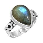 Natural Labradorite Ring 925 Sterling Silver Handmade Jewelry Size 12 (99096_LAB_R6.5)