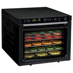 Rosewill Food Dehydrator Machine, 6-Tray Food Dehydrating Racks for Making Beef Jerky, Healthy Snacks Dry Fruit, Electric Dehydrator Food Preserver with Fast Drying Dual Fans - RHFD-18001
